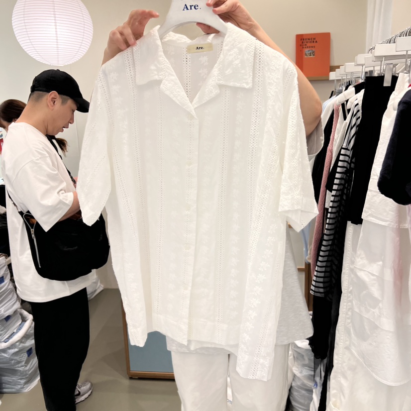 ARE韓國㊣直郵東大門代購女裝新品人氣25春夏時尚襯衫蕾絲衫ARE YOU/ARE襯衫/蕾絲衫