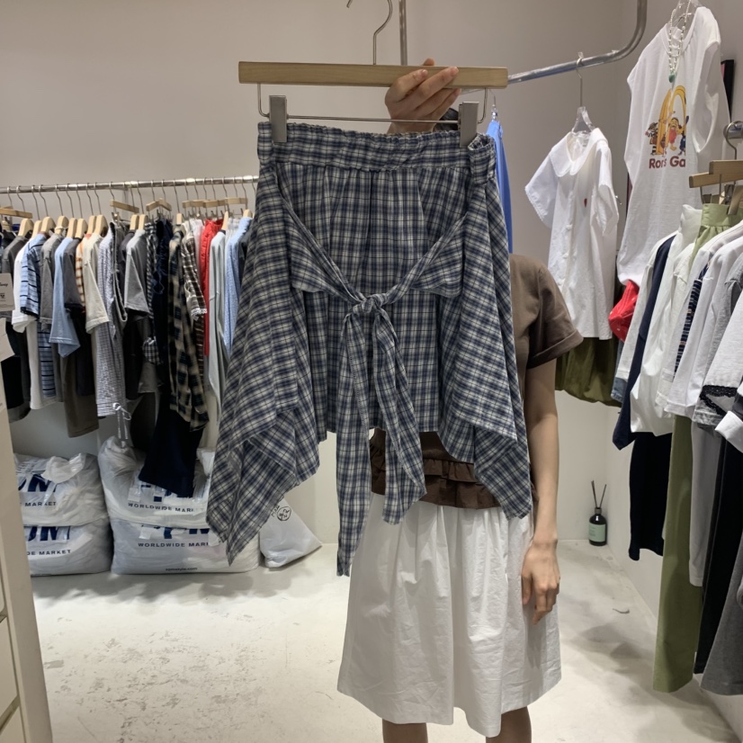 HANNA-A韓國直郵㊣東大門實拍女裝新款時尚短裙格紋半身裙HANNA短裙圖色2