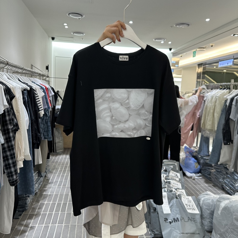 VIVE韓國㊣直郵東大門代購女裝新品熱賣人氣25春夏推薦時尚T恤VIVET恤圖色2