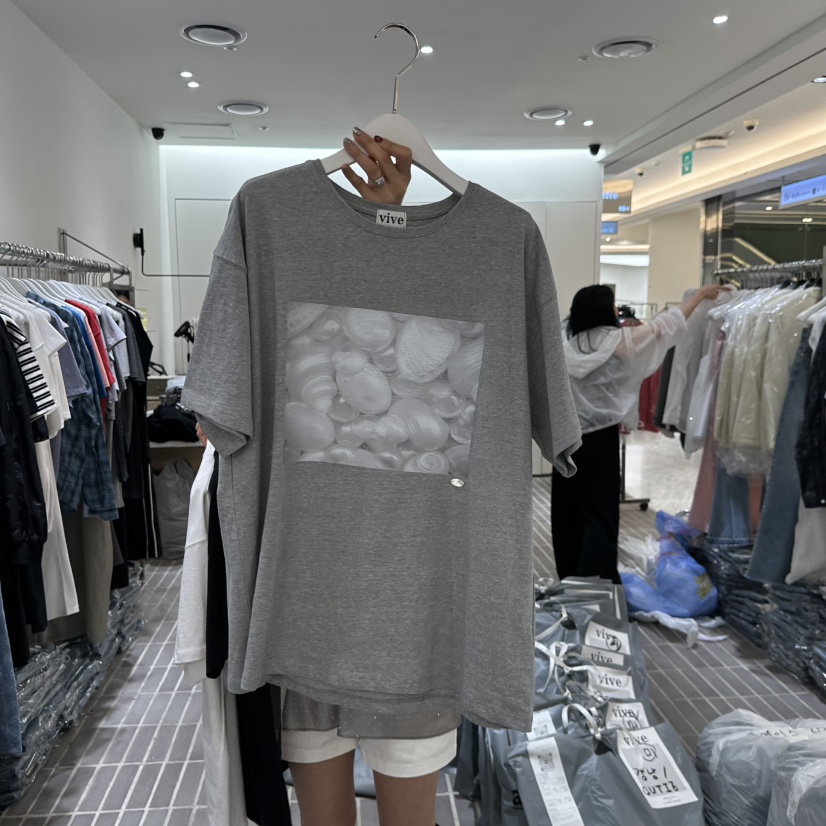 VIVE韓國㊣直郵東大門代購女裝新品熱賣人氣25春夏推薦時尚T恤VIVET恤圖色3