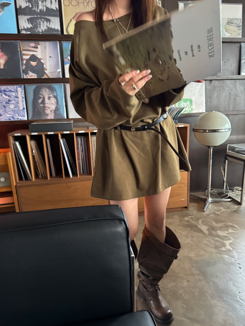 EGG IS韓國直郵㊣女裝新款時尚熱賣25春夏人氣長袖T恤含腰帶EGG IS長袖T恤