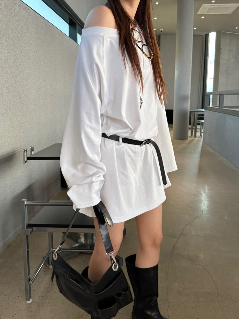 EGG IS韓國直郵㊣女裝新款時尚熱賣25春夏人氣長袖T恤含腰帶EGG IS長袖T恤