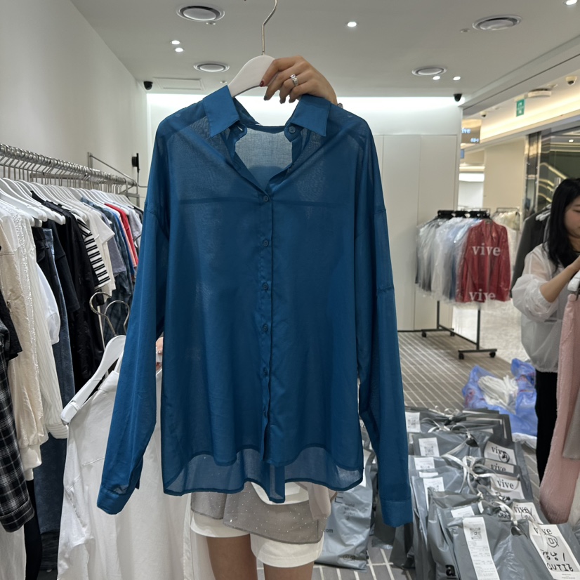 VIVE直郵韓國代購㊣女裝新品熱賣人氣時尚休閑推薦襯衫蕾絲衫VIVE襯衫/蕾絲衫圖色3