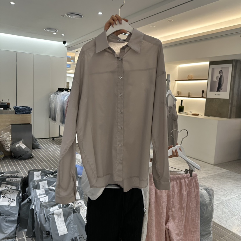 VIVE直郵韓國代購㊣女裝新品熱賣人氣時尚休閑推薦襯衫蕾絲衫VIVE襯衫/蕾絲衫圖色4
