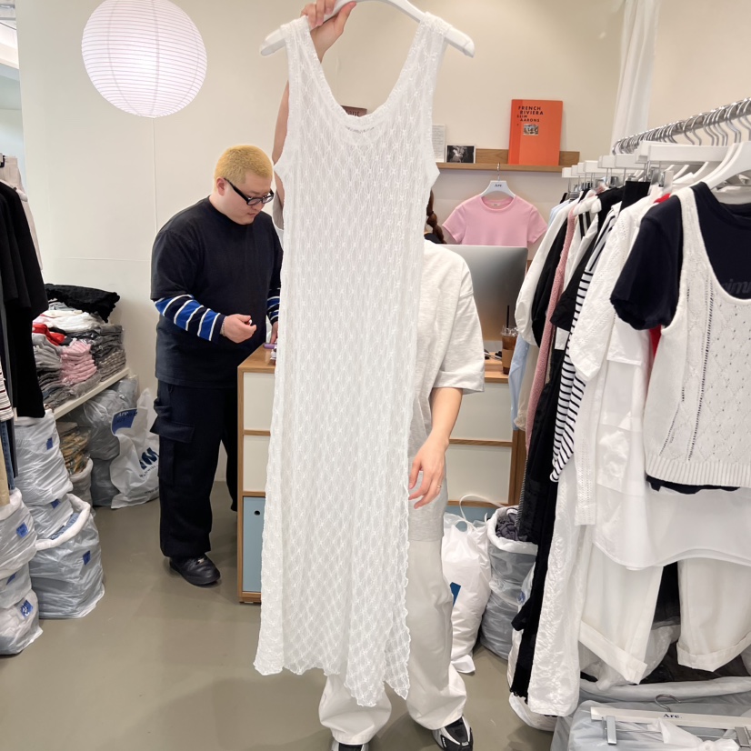 ARE韓國直郵㊣女裝新品人氣推薦熱賣25春夏時尚休閑連衣裙透明ARE YOU/ARE連衣裙