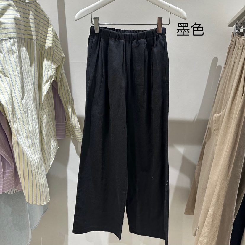 HELVETICA韓國直郵㊣女裝新品人氣推薦熱賣25春夏休閑褲亞麻HELVETICA休閑褲圖色2