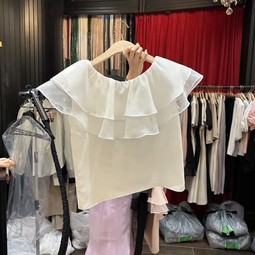 HERISH-HAUTE韓國直郵㊣女裝新款25春夏熱賣時尚襯衫蕾絲衫HERISH-HAUTE襯衫/蕾絲衫