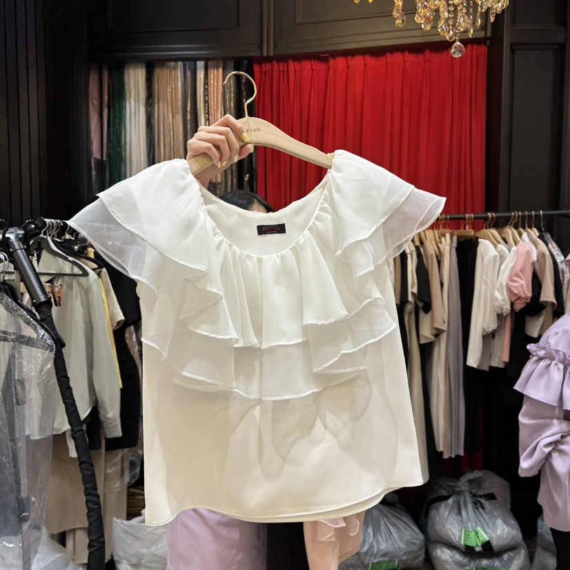 HERISH-HAUTE韓國直郵㊣女裝新款25春夏熱賣時尚襯衫蕾絲衫HERISH-HAUTE襯衫/蕾絲衫圖色2
