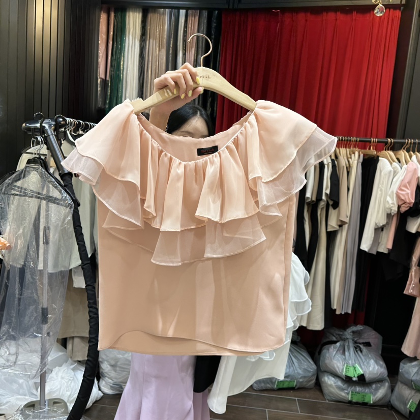 HERISH-HAUTE韓國直郵㊣女裝新款25春夏熱賣時尚襯衫蕾絲衫HERISH-HAUTE襯衫/蕾絲衫圖色3