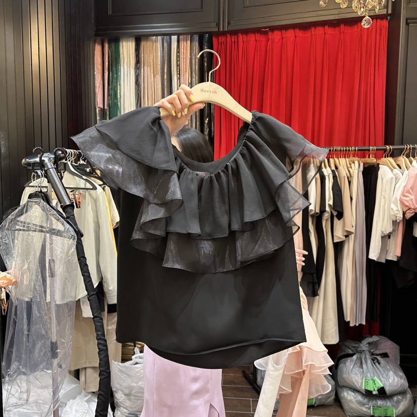 HERISH-HAUTE韓國直郵㊣女裝新款25春夏熱賣時尚襯衫蕾絲衫HERISH-HAUTE襯衫/蕾絲衫圖色4