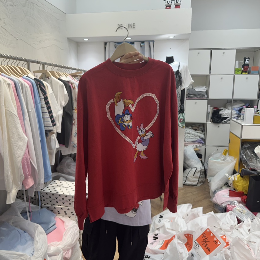 DE LINE韓國直郵㊣女裝新品推薦人氣時尚熱賣25春夏休閑衛衣DE LINE衛衣圖色2