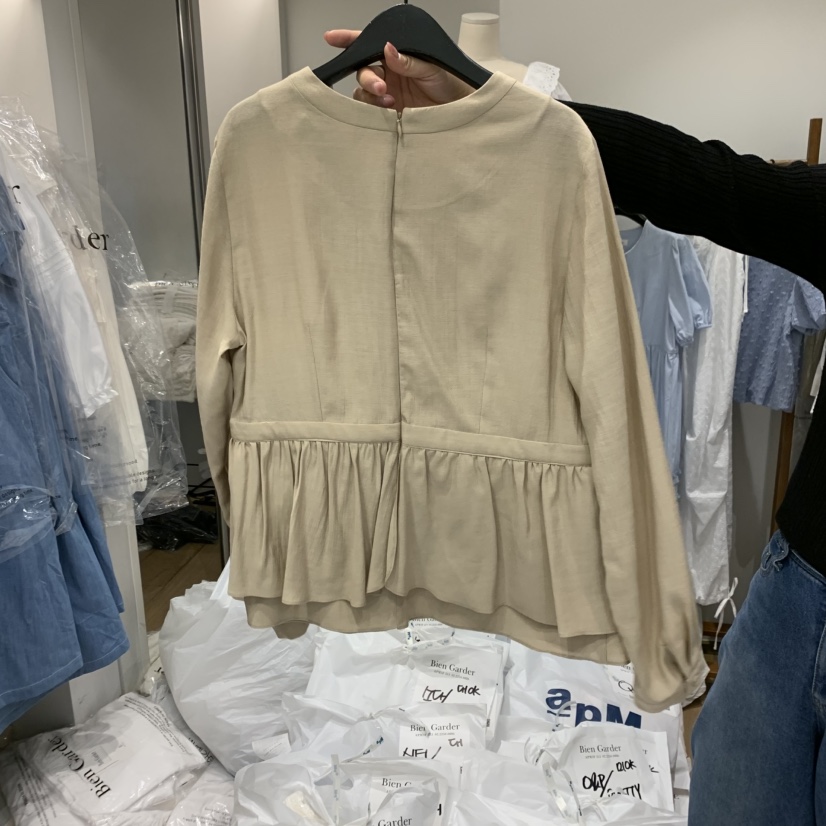 BIEN GARDER直郵韓國代購㊣女裝新品時尚人氣熱賣襯衫蕾絲衫BIEN GARDER襯衫/蕾絲衫