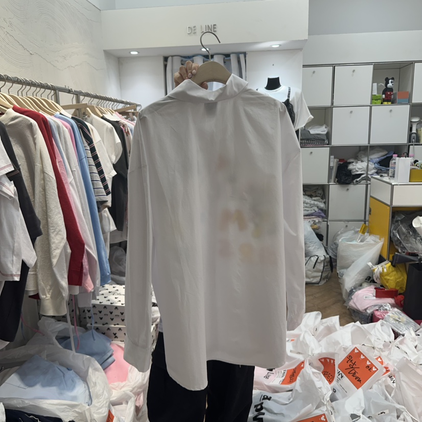 DE LINE韓國㊣直郵東大門代購女裝新款時尚熱賣襯衫蕾絲衫DE LINE襯衫/蕾絲衫