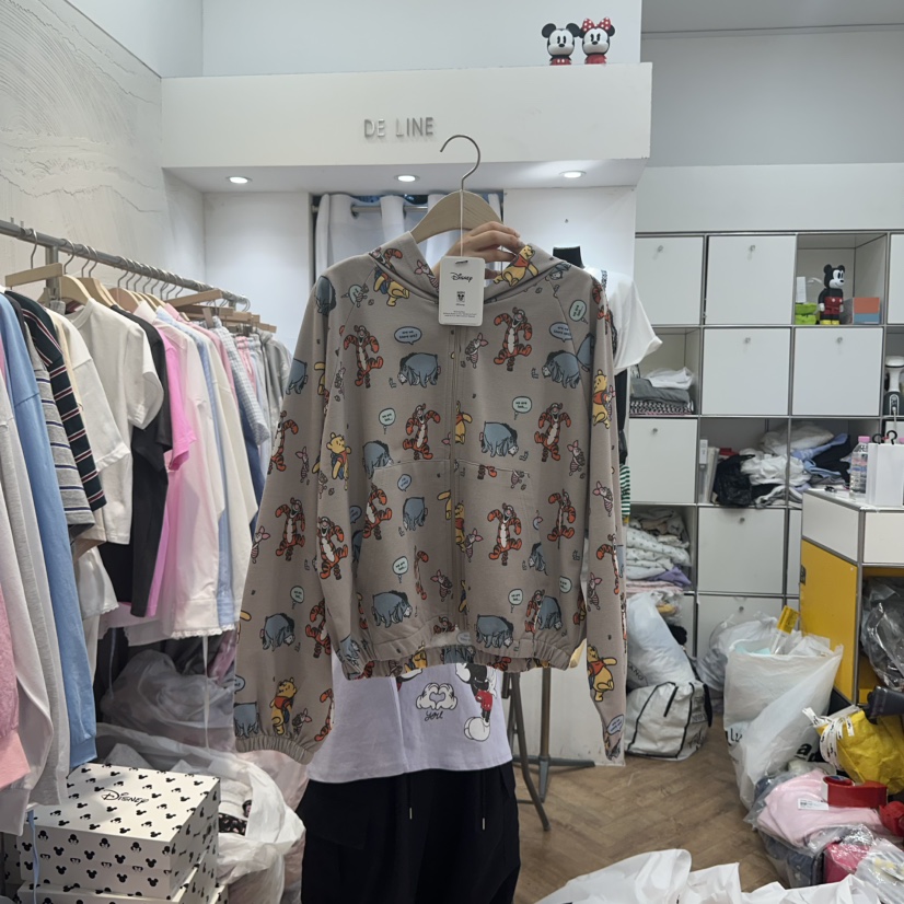 DE LINE韓國直郵㊣女裝新款人氣熱賣休閑推薦時尚25春夏衛衣DE LINE衛衣