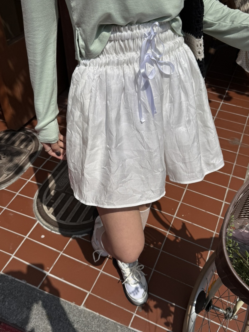 ZEROZERO直郵韓國代購㊣女裝新款時尚休閑推薦短裙褶皺羅紋ZEROZERO短裙