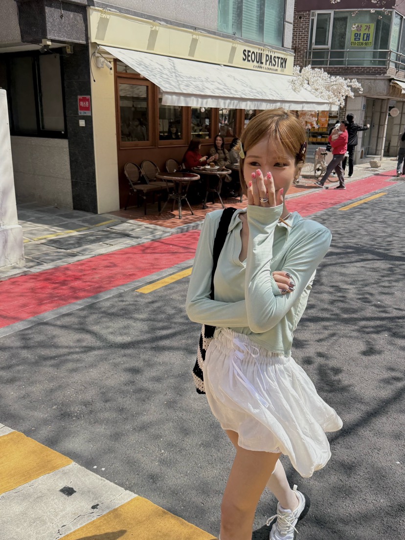 ZEROZERO直郵韓國代購㊣女裝新款時尚休閑推薦短裙褶皺羅紋ZEROZERO短裙