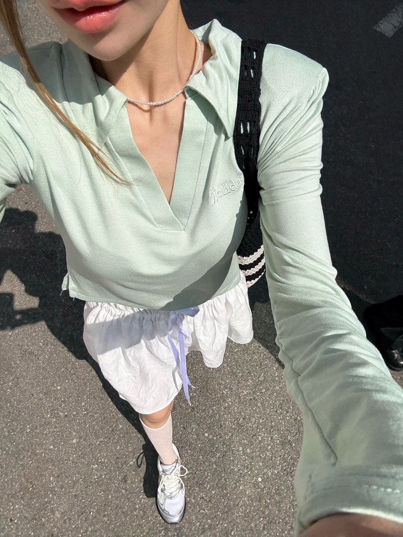 ZEROZERO直郵韓國代購㊣女裝新款時尚休閑推薦熱賣人氣長袖T恤ZEROZERO長袖T恤