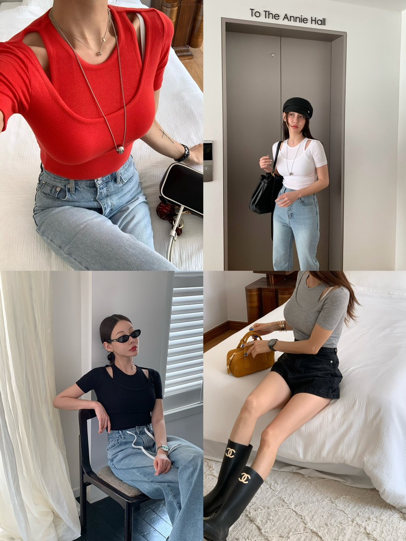 REVE CITE-L韓國㊣直郵東大門代購女裝新款推薦25春夏T恤柔軟REVE CITE-LT恤