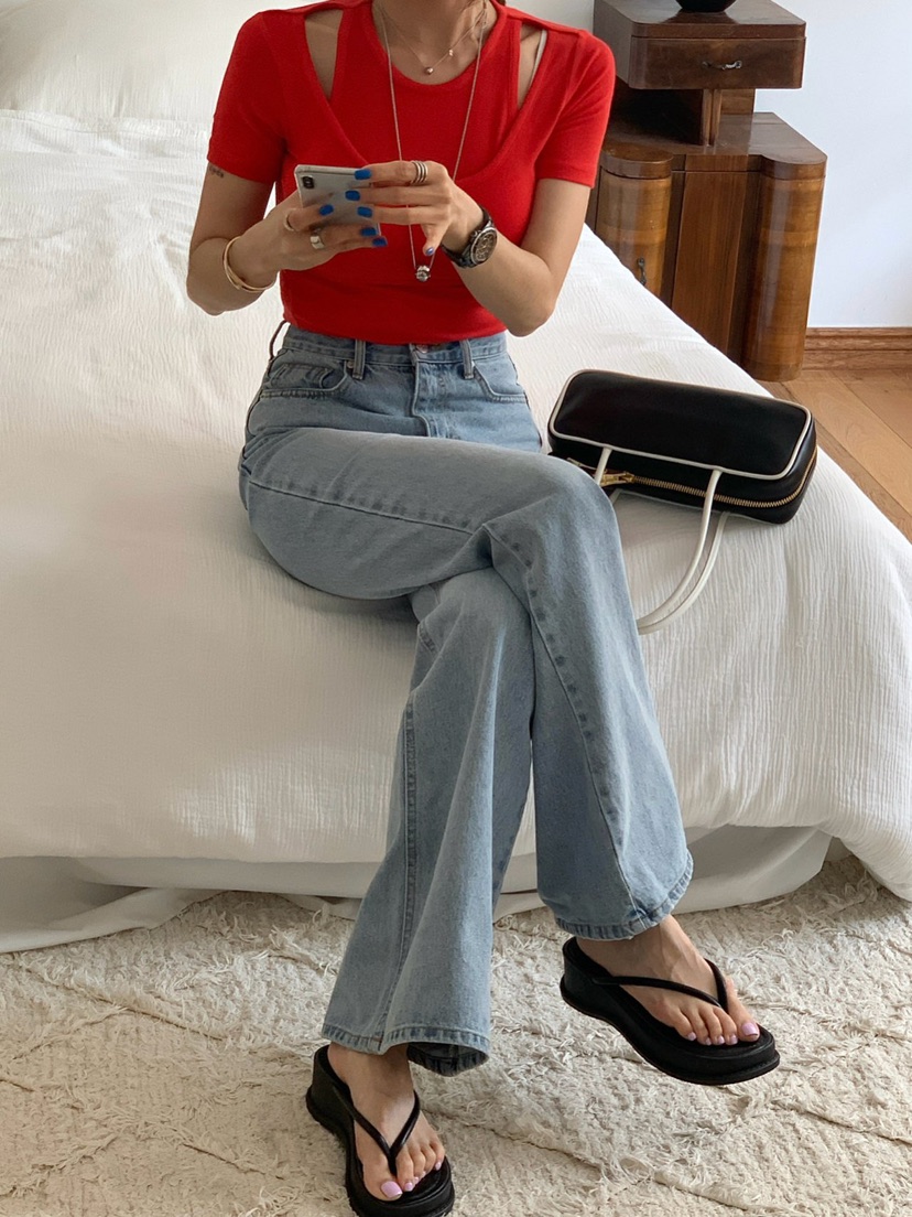 REVE CITE-L韓國㊣直郵東大門代購女裝新款推薦25春夏T恤柔軟REVE CITE-LT恤