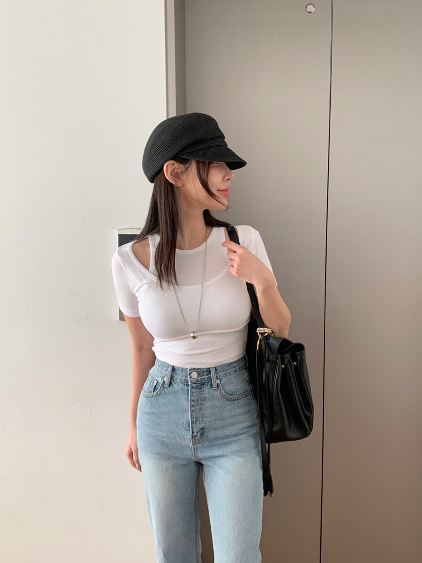 REVE CITE-L韓國㊣直郵東大門代購女裝新款推薦25春夏T恤柔軟REVE CITE-LT恤圖色2