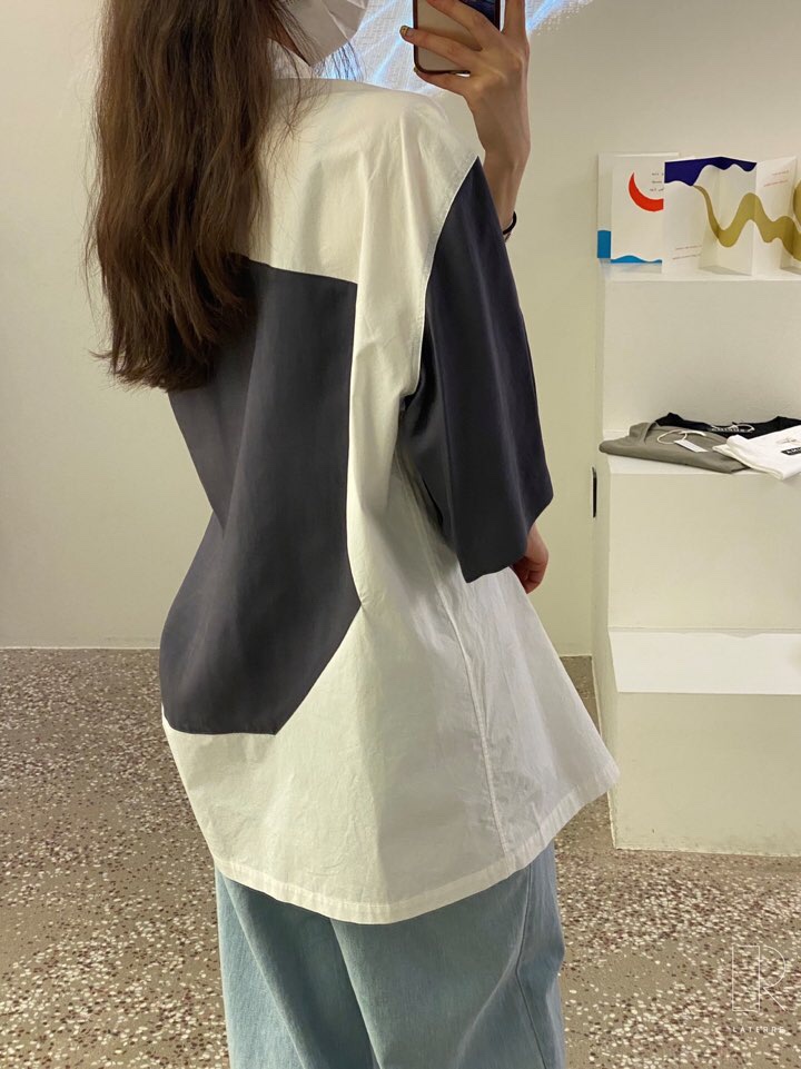 LA_TERRE韓國直郵女士新款休閑人氣真品襯衫蕾絲衫男女同款LA_TERRE襯衫/蕾絲衫