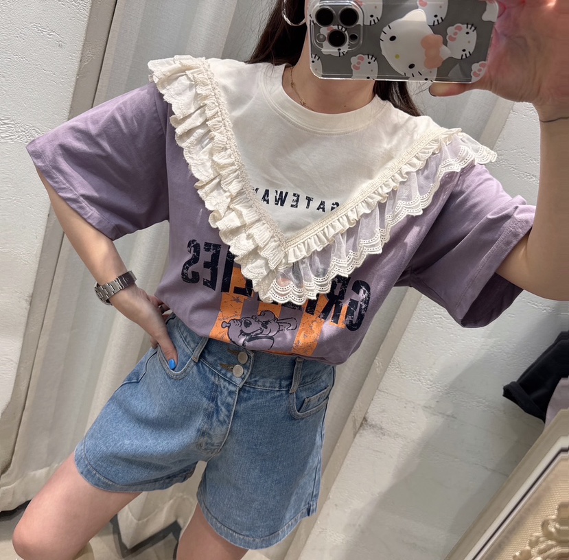 LOVABLE韓國㊣直郵東大門代購女裝新款休閑時尚人氣熱賣T恤LOVABLET恤