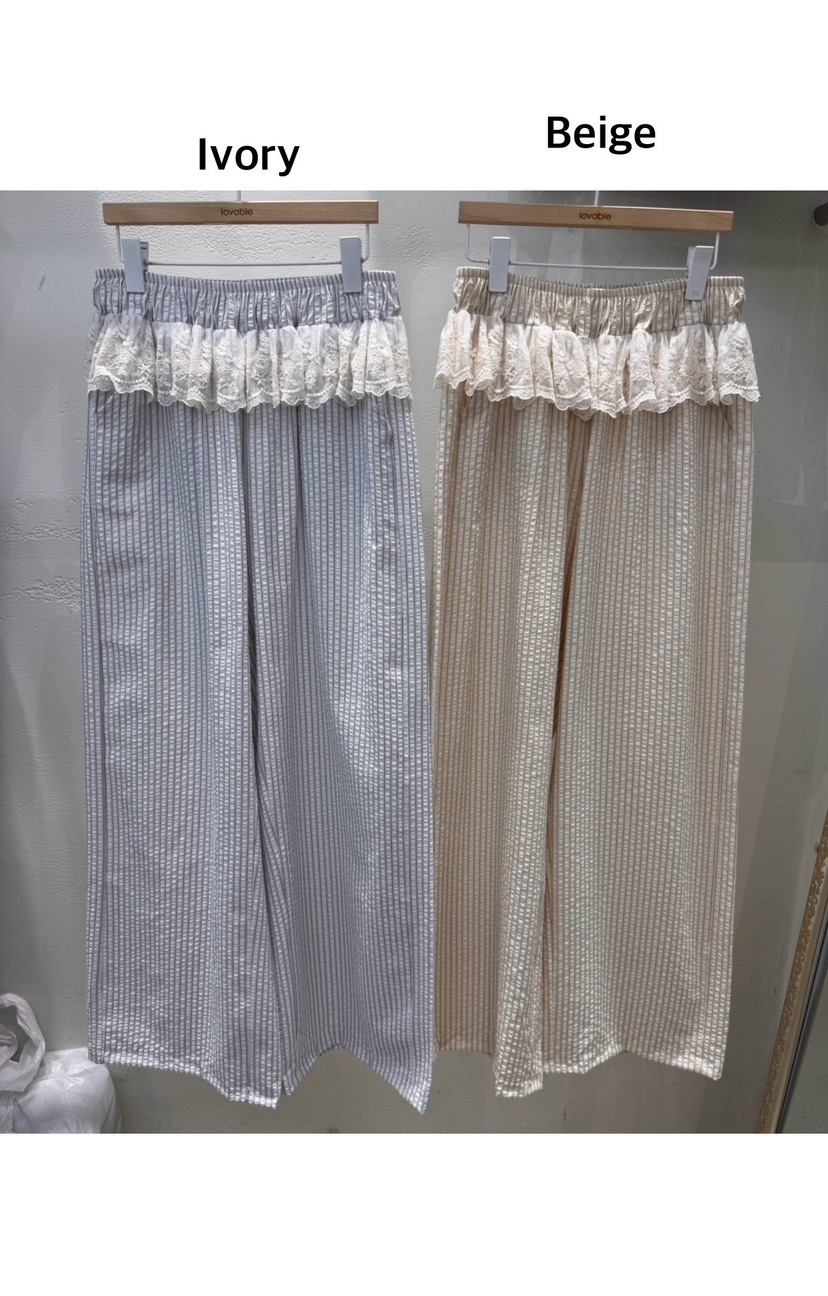 LOVABLE韓國㊣直郵東大門代購女裝新品熱賣推薦25春夏休閑褲LOVABLE休閑褲