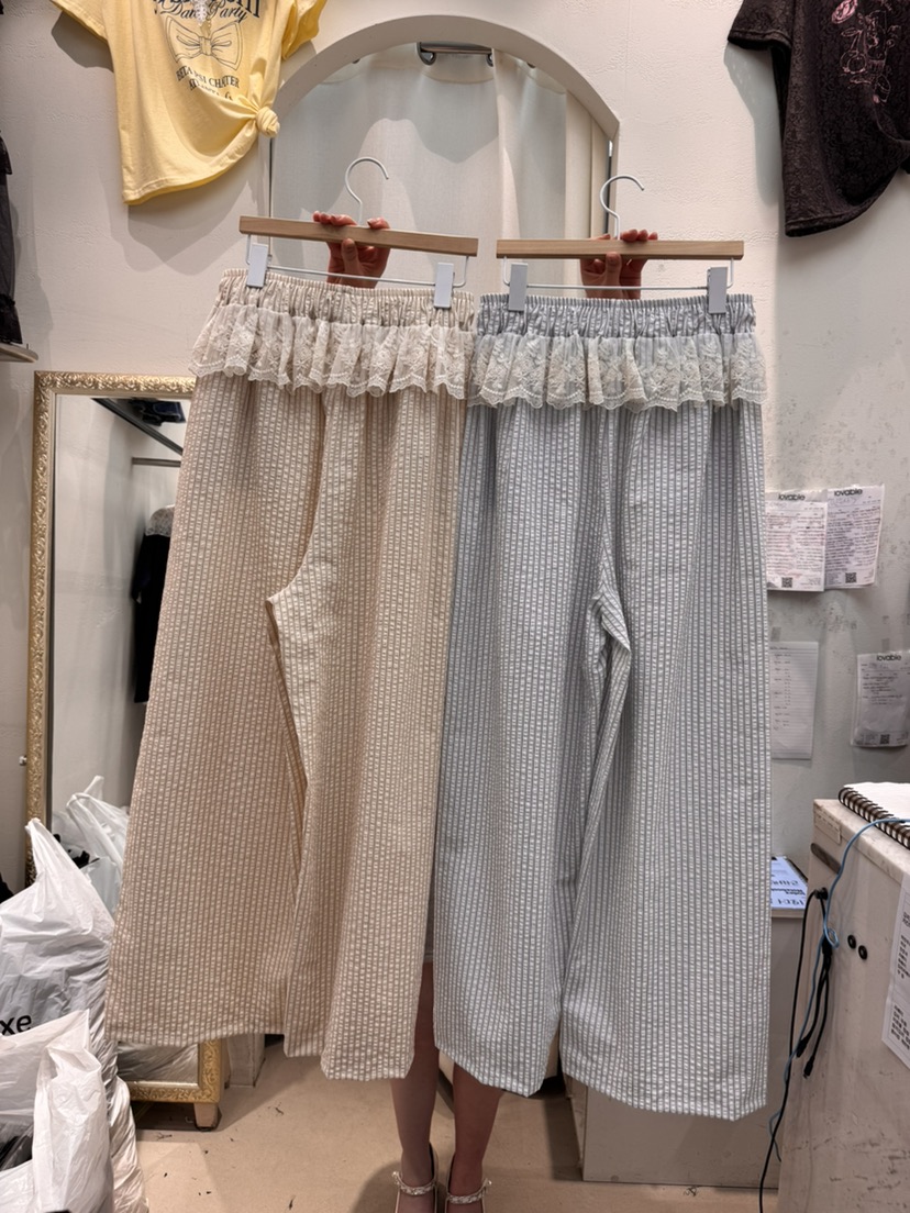 LOVABLE韓國㊣直郵東大門代購女裝新品熱賣推薦25春夏休閑褲LOVABLE休閑褲