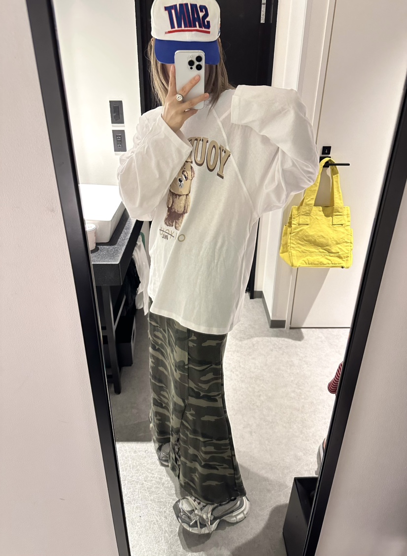 CRACKERS韓國㊣直郵東大門代購女裝新款熱賣25春夏長裙迷彩CRACKERS長裙
