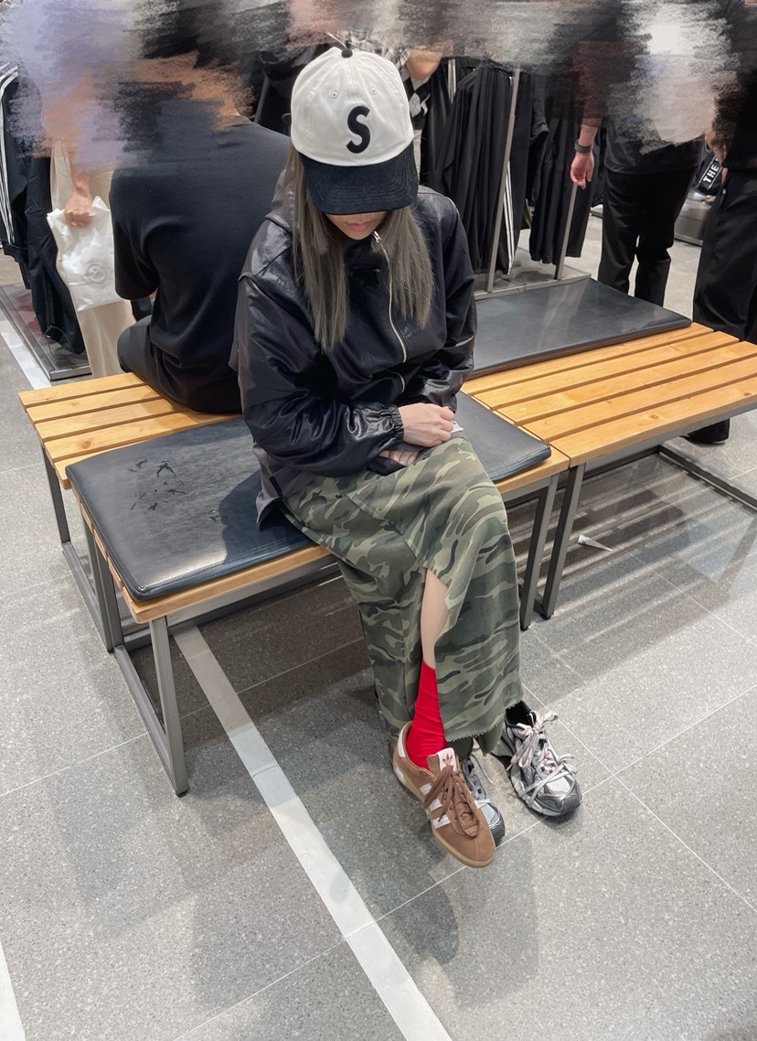 CRACKERS韓國㊣直郵東大門代購女裝新款熱賣25春夏長裙迷彩CRACKERS長裙