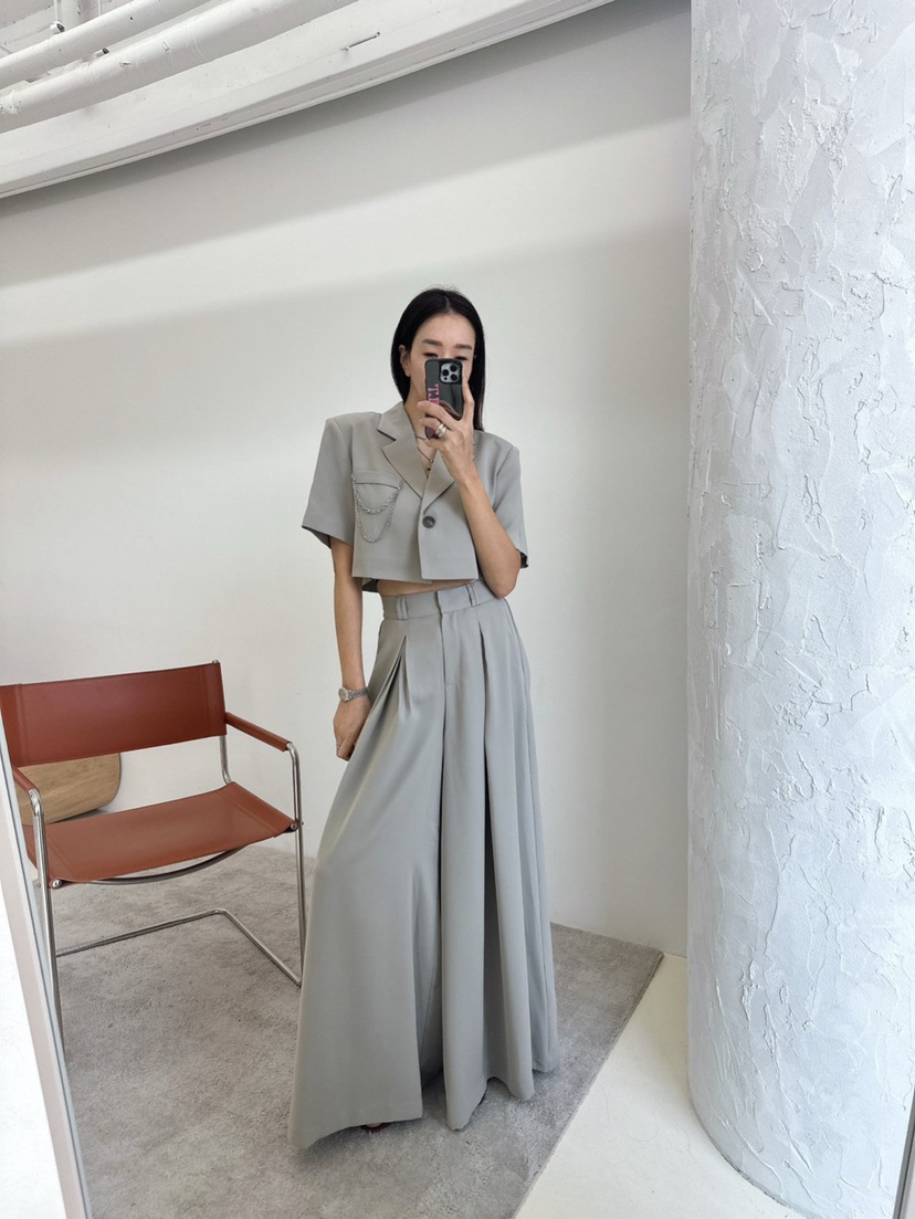 SOUIT直郵韓國代購㊣女裝新款25春夏人氣推薦熱賣正裝褲西褲SOUIT by mabel-L正裝褲/西褲