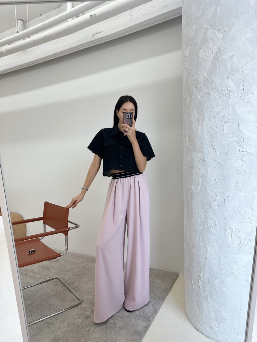 SOUIT韓國㊣直郵東大門代購女裝新品25春夏時尚正裝褲西褲腰帶SOUIT by mabel-L正裝褲/西褲