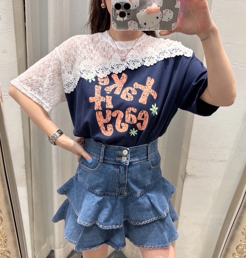 LOVABLE韓國直郵㊣女裝新款時尚推薦人氣休閑熱賣25春夏T恤LOVABLET恤