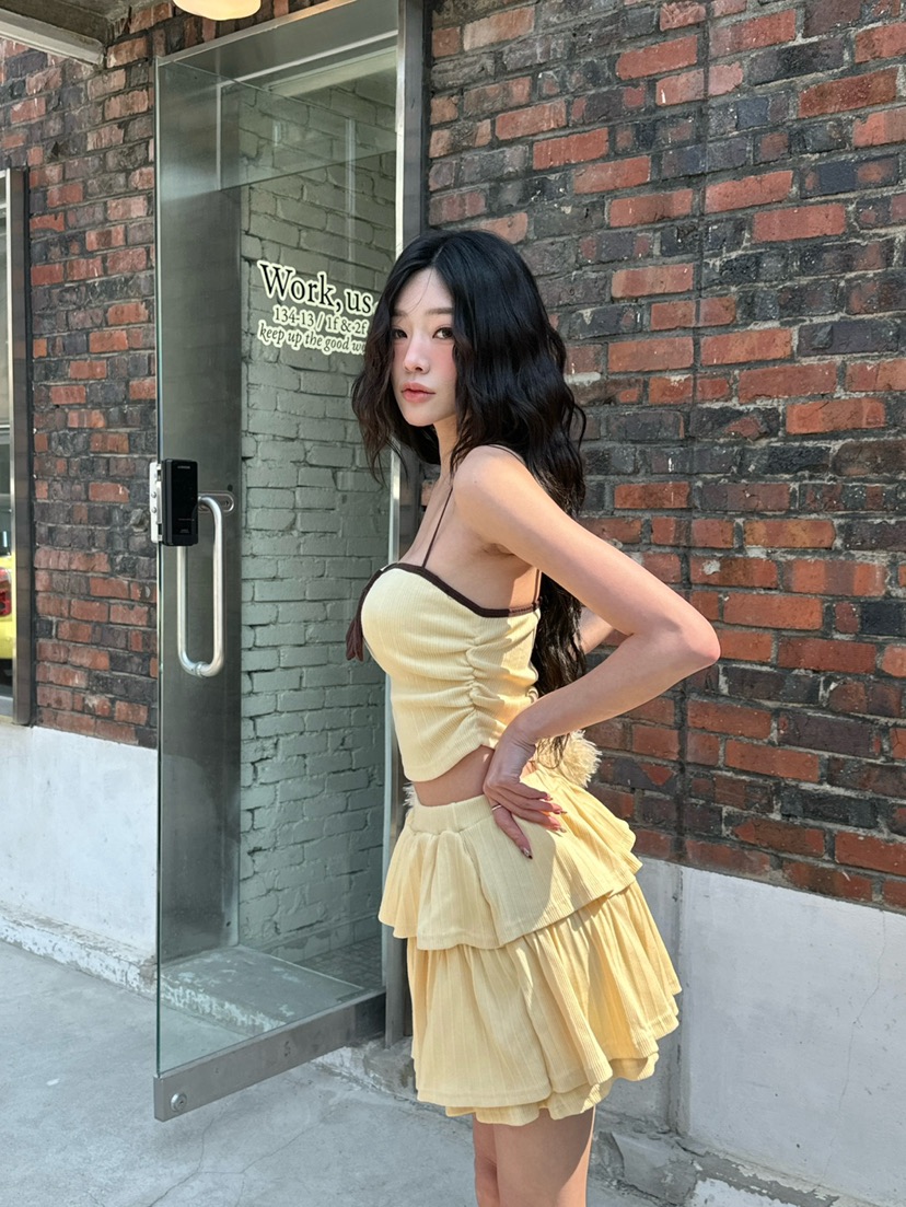 DENVER直郵韓國代購㊣女裝新品休閑熱賣25春夏推薦吊帶背心DENVER吊帶/背心