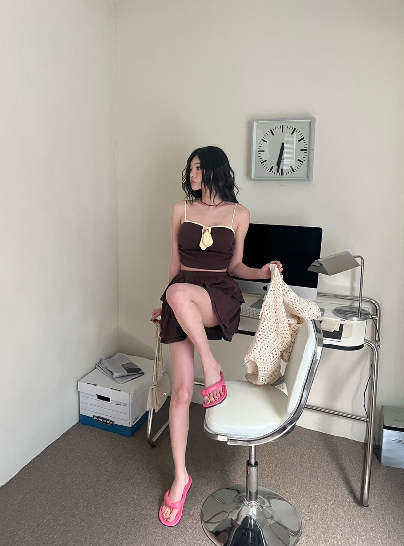 DENVER直郵韓國代購㊣女裝新品休閑熱賣25春夏推薦吊帶背心DENVER吊帶/背心