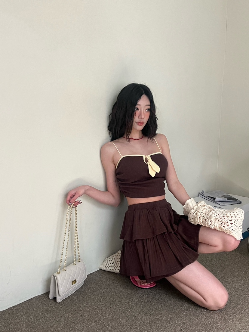 DENVER直郵韓國代購㊣女裝新品休閑熱賣25春夏推薦吊帶背心DENVER吊帶/背心圖色2