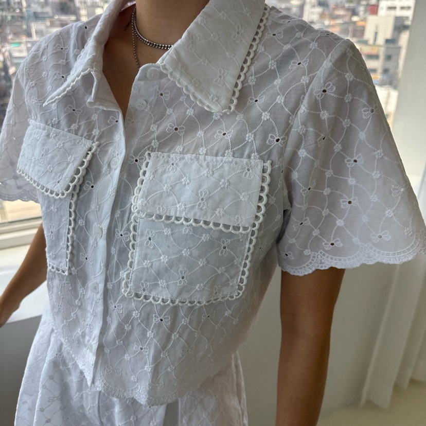 SOUIT韓國直郵㊣東大門實拍女裝新款推薦熱賣25春夏襯衫蕾絲衫SOUIT by mabel-L襯衫/蕾絲衫