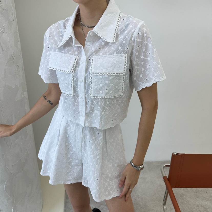 SOUIT韓國直郵㊣東大門實拍女裝新款推薦熱賣25春夏襯衫蕾絲衫SOUIT by mabel-L襯衫/蕾絲衫