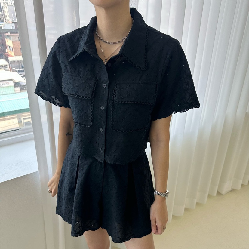 SOUIT韓國直郵㊣東大門實拍女裝新款推薦熱賣25春夏襯衫蕾絲衫SOUIT by mabel-L襯衫/蕾絲衫