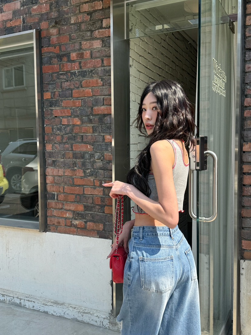 DENVER韓國直郵㊣女裝新品休閑熱賣25春夏時尚推薦吊帶背心DENVER吊帶/背心