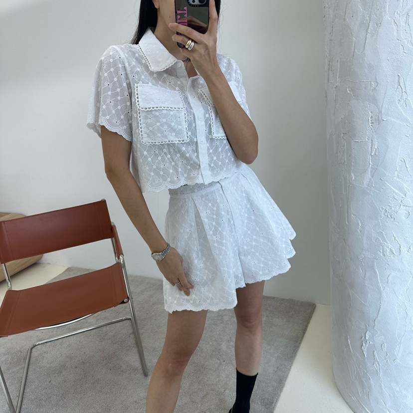 SOUIT韓國直郵㊣女裝新品人氣推薦休閑時尚25春夏熱賣短褲蕾絲SOUIT by mabel-L短褲
