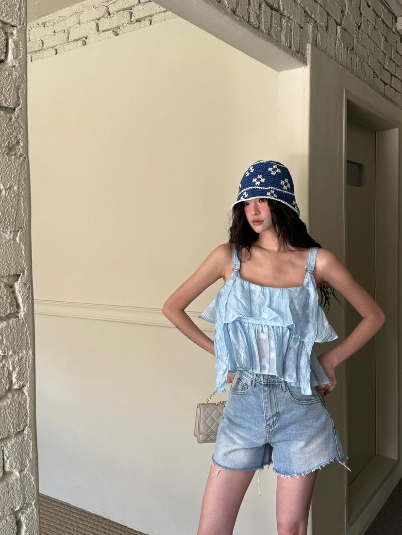 DENVER韓國㊣直郵東大門代購女裝新品休閑推薦25春夏吊帶背心DENVER吊帶/背心