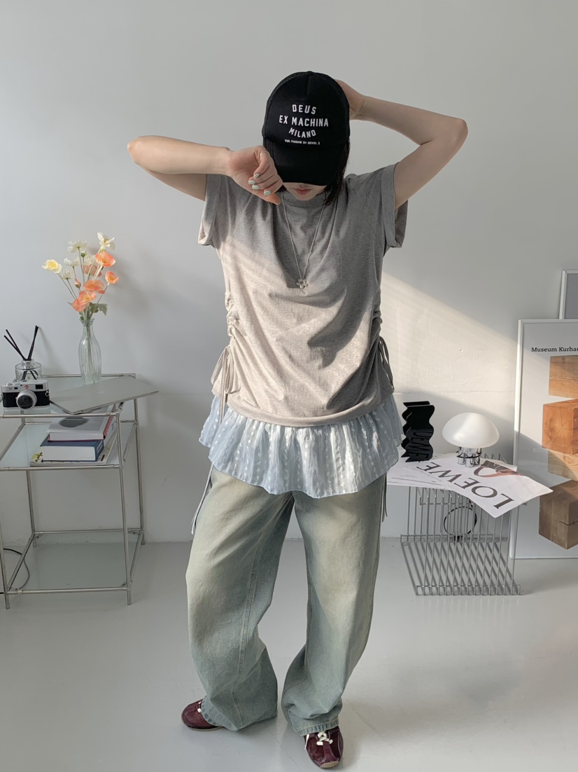 BEFORE SUNRISE韓國直郵㊣東大門實拍女裝新品時尚熱賣T恤BEFORE SUNRISET恤