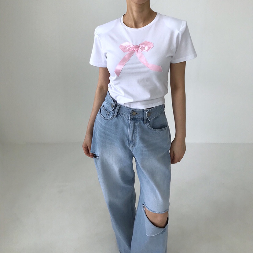 2TWO MOON韓國直郵㊣東大門實拍女裝新款25春夏時尚推薦T恤2TWO MOONT恤圖色2