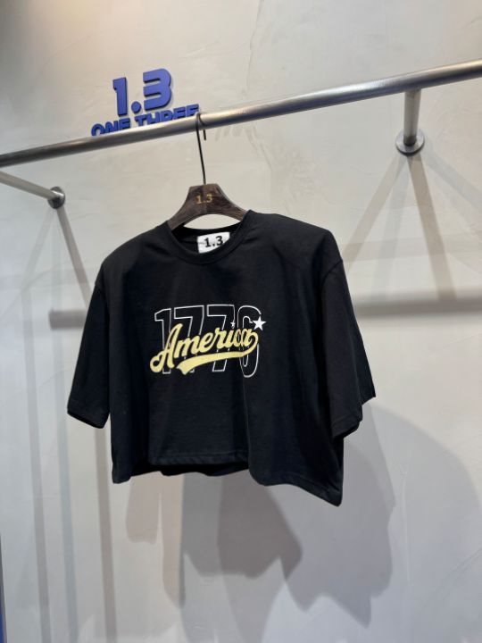 1.3韓國㊣直郵東大門代購女裝新品25春夏人氣熱賣休閑T恤短款1.3T恤