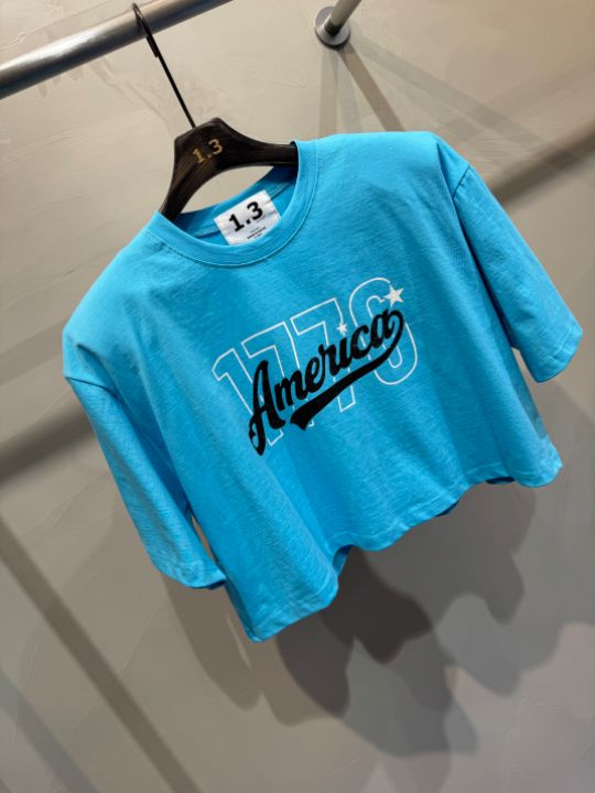1.3韓國㊣直郵東大門代購女裝新品25春夏人氣熱賣休閑T恤短款1.3T恤