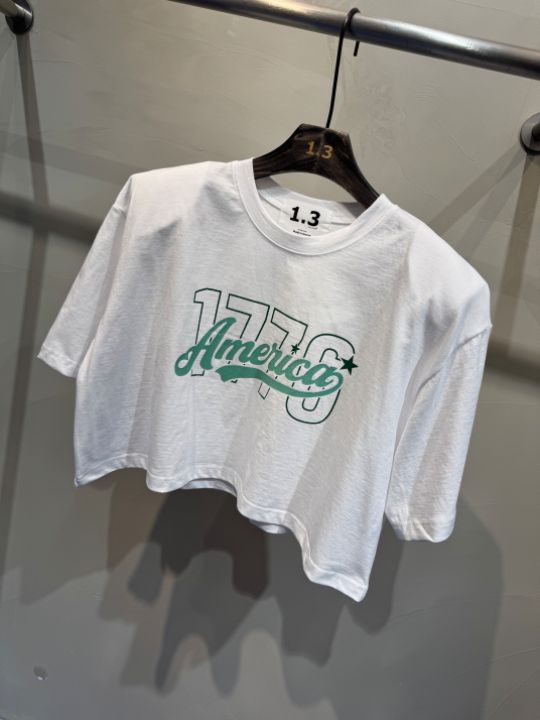1.3韓國㊣直郵東大門代購女裝新品25春夏人氣熱賣休閑T恤短款1.3T恤