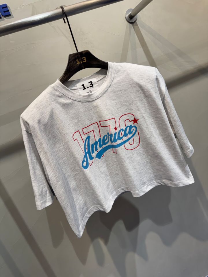 1.3韓國㊣直郵東大門代購女裝新品25春夏人氣熱賣休閑T恤短款1.3T恤