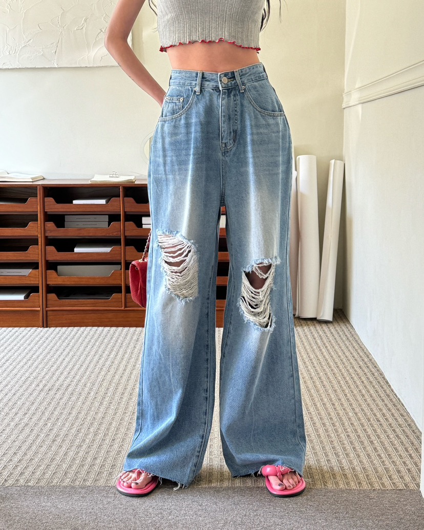 DENVER韓國㊣直郵東大門代購女裝新品25春夏推薦人氣牛仔褲DENVER牛仔褲