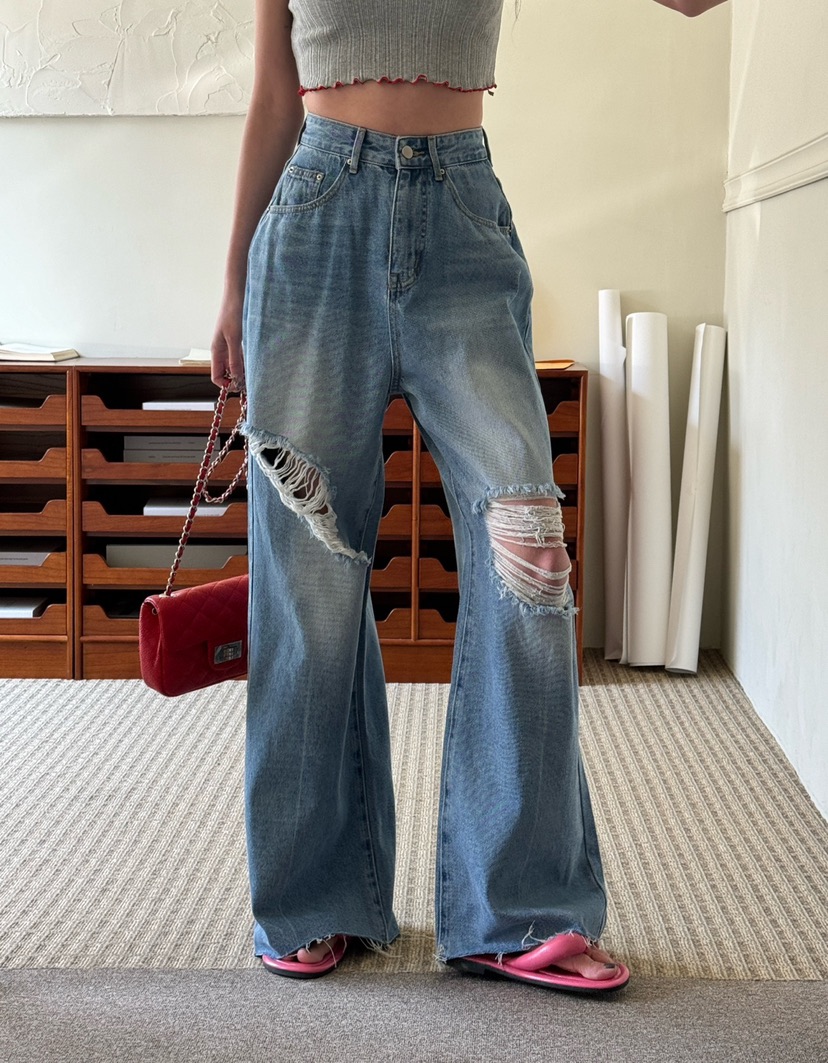 DENVER韓國㊣直郵東大門代購女裝新品25春夏推薦人氣牛仔褲DENVER牛仔褲